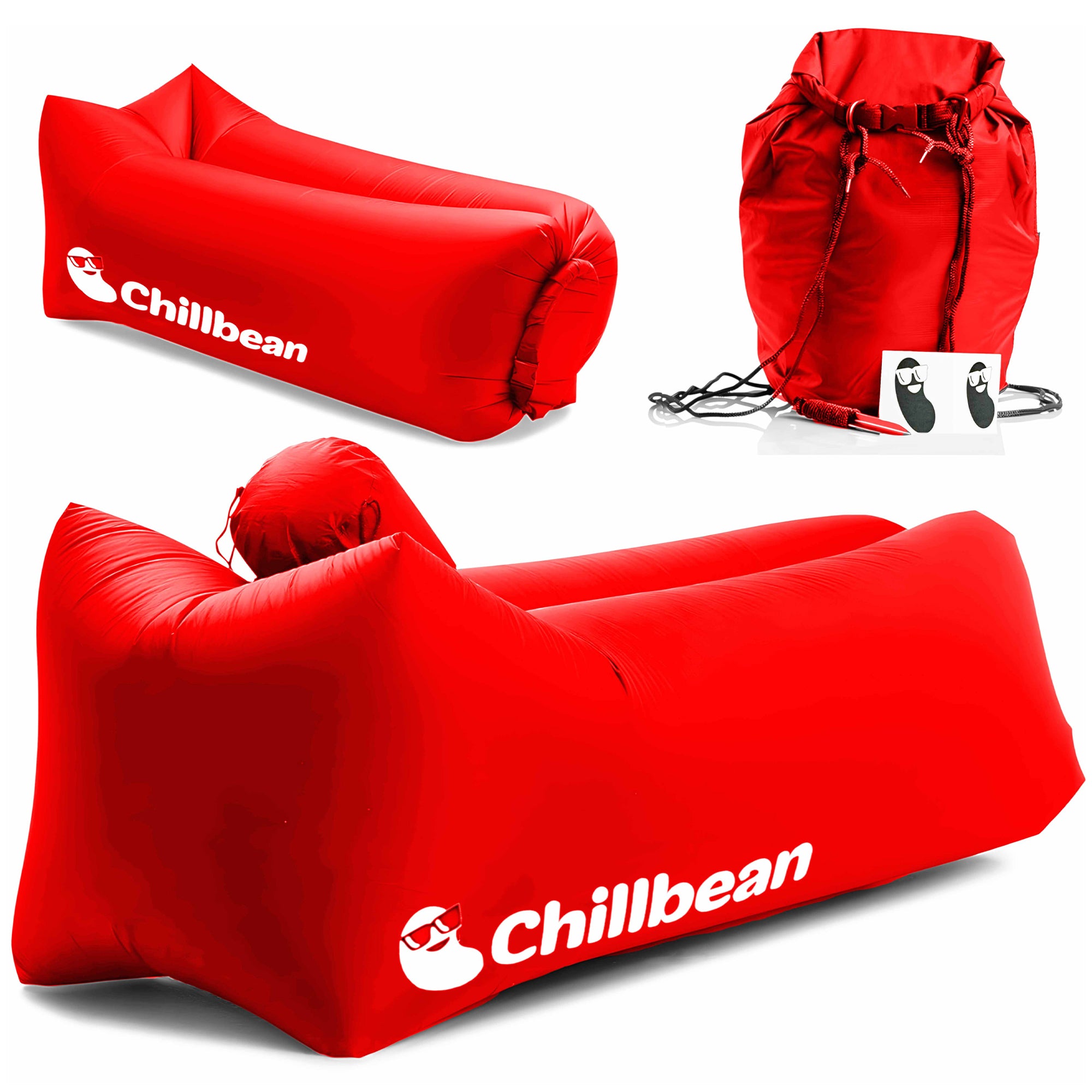 South by Southwest Support - CHILLBEAN Inflatable Lounger Air Sofa Chair Hammock with Pillow