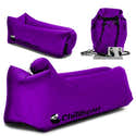 Générique [Bag Chill] Air Sofa Matelas Hamac Gonflable LayChill, Transat Pour Camping, Randonnée, Voyage, Piscine Et Plage Piquet [Cadeau] Lunettes De Soleil Bracelet Pliable (CHAIRCHILL Jaune - 4
